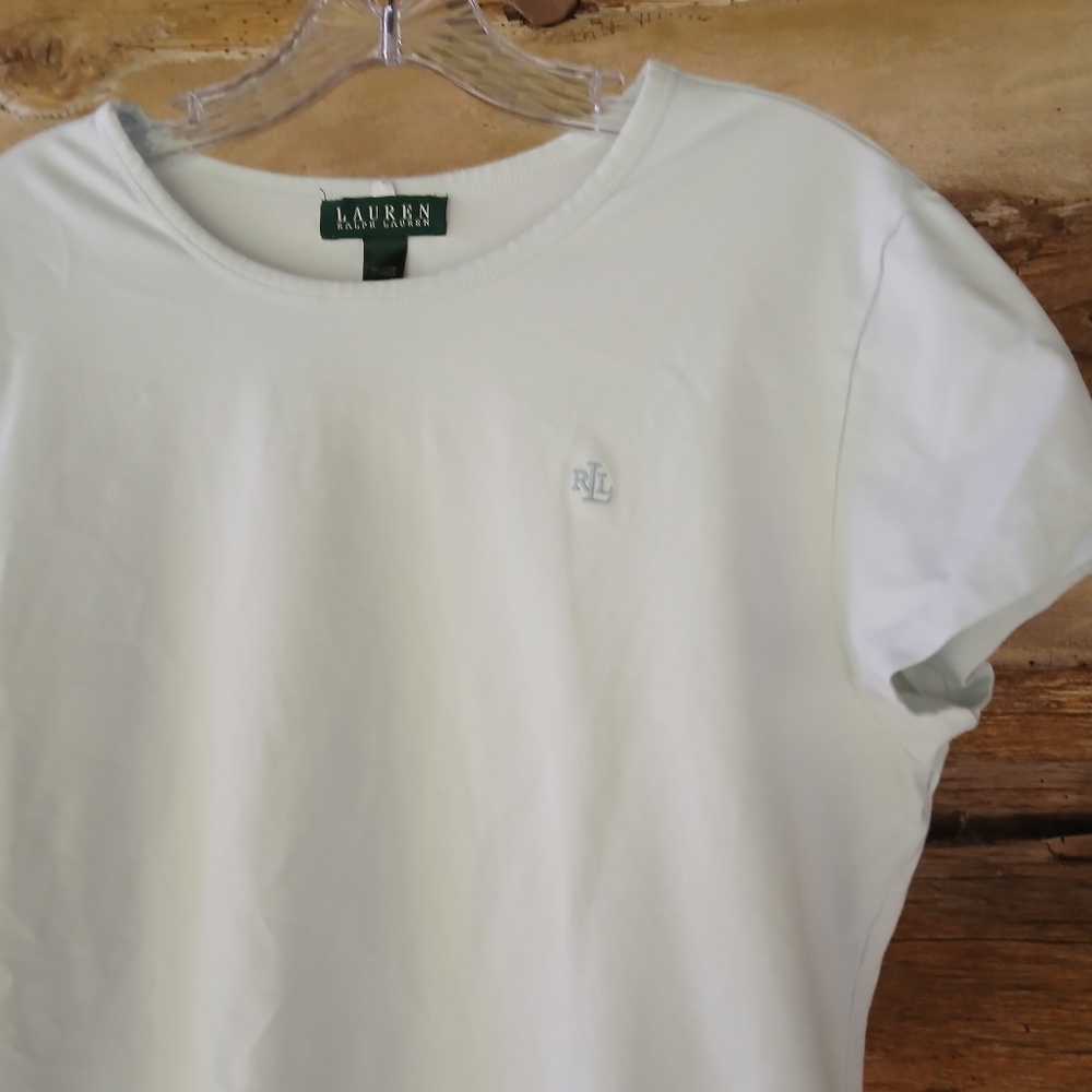 Lauren Ralph Lauren Mint Green Crew Neck Short Sleeved Tee Shirt Size XL - Picture 2 of 6